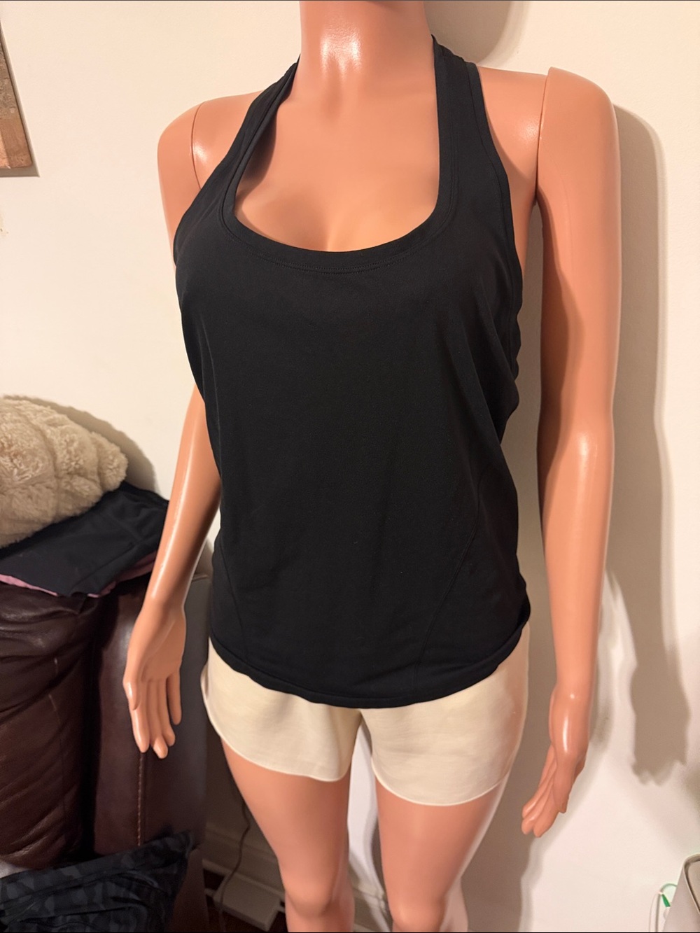 Fabletics Black Racerback Workout Tank